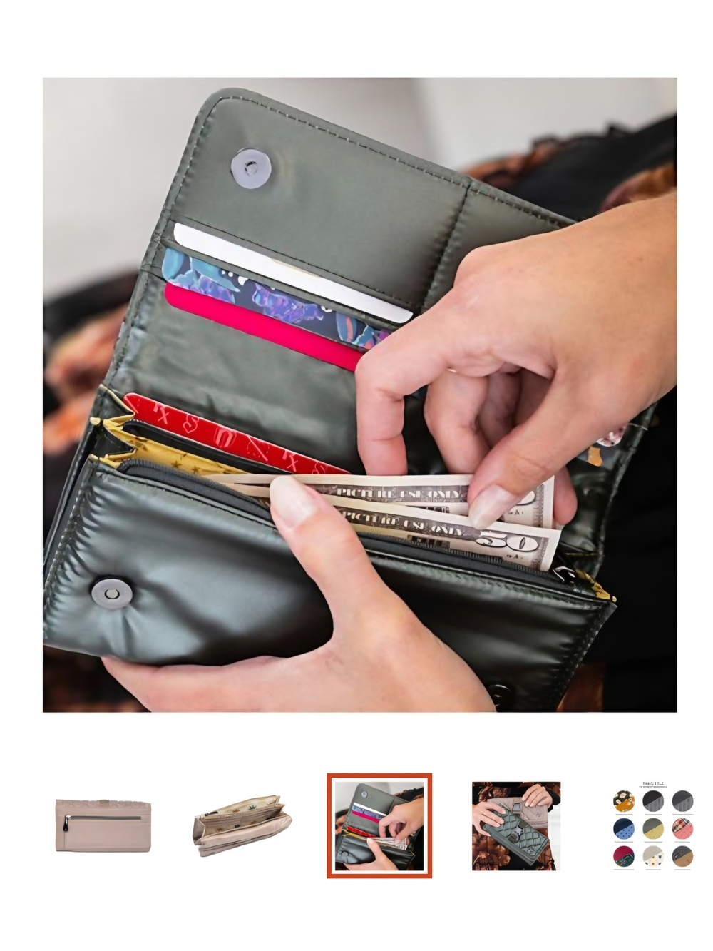 LUG Throttle Classic Quilted Wallet With Buckle Closure - Picture 13 of 16